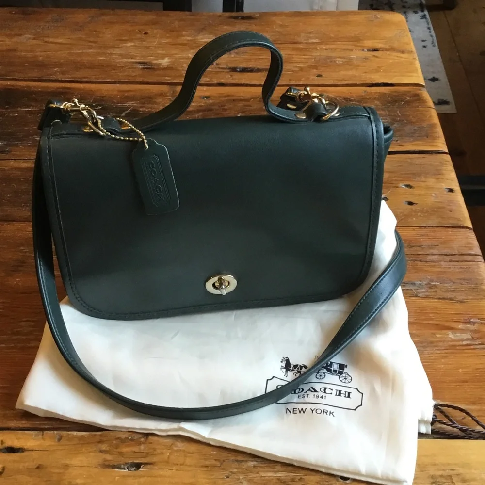 Vintage Dark Green Casino Bag - Picture 3 of 8